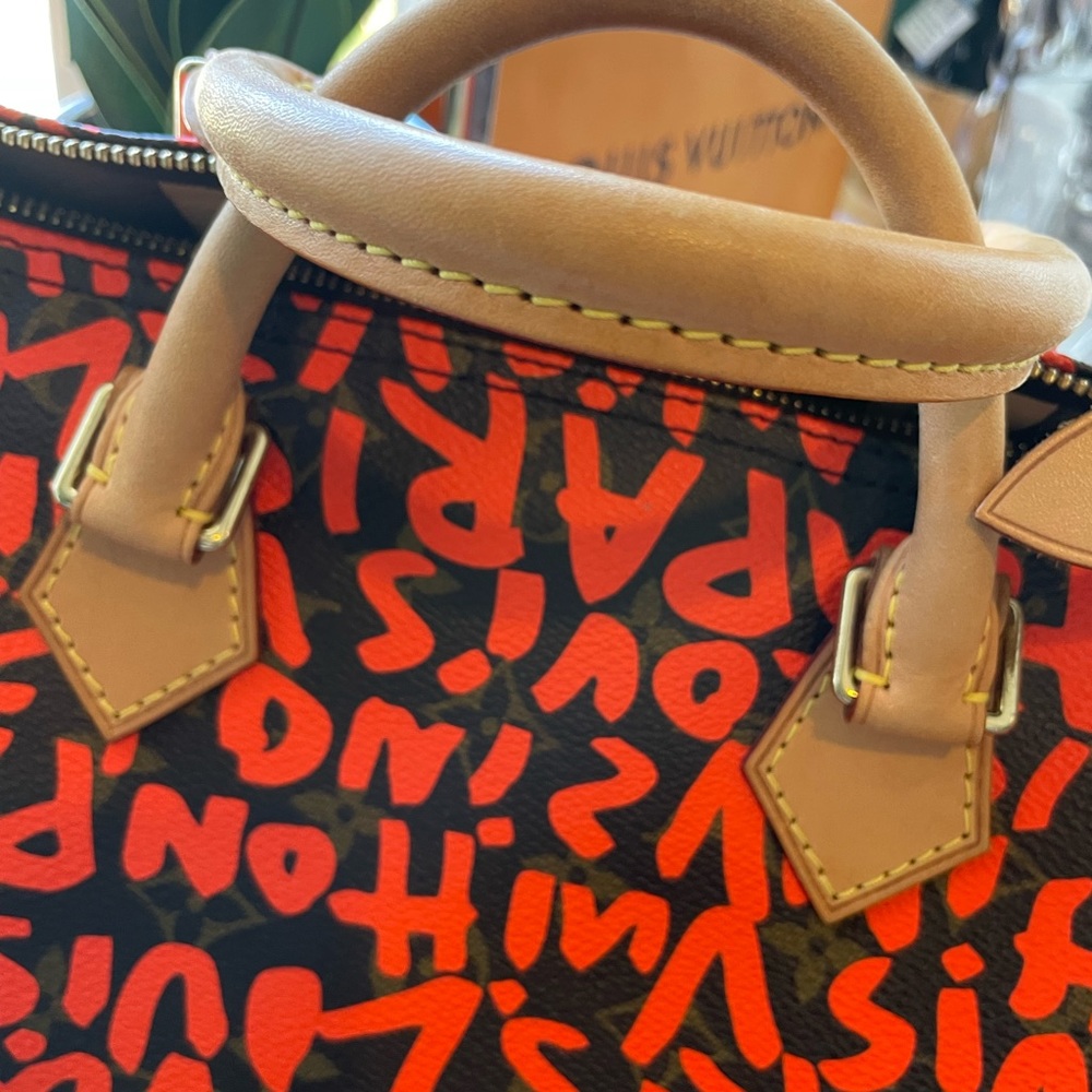 SOLD 💵Louis Vuitton Steven Sprouse Graffiti Orange Speedy 30 - Picture 3 of 14